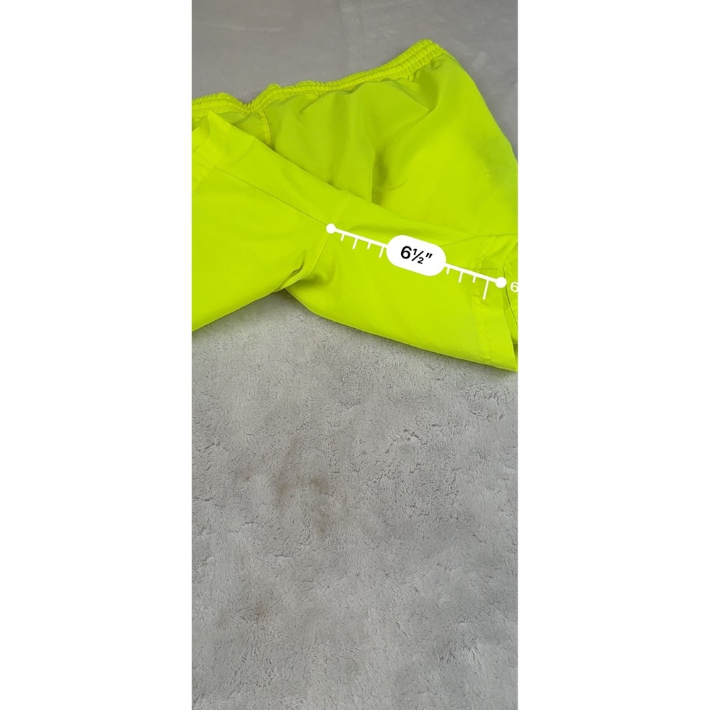 Under Armour HeatGear Mens Large Neon Yellow Black Athletic Shorts Running - Picture 5 of 5